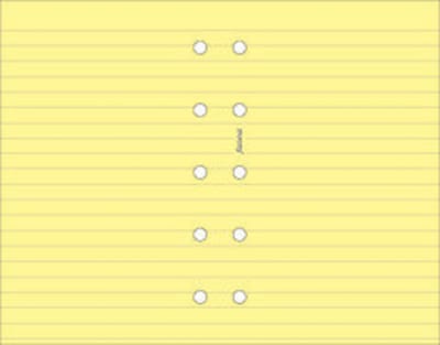 Filofax - vulling mini - gelijnd notitiepapier - geel
