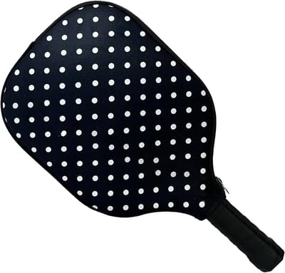 Rackethoes Neopreen - Sporttas Beschermer - Sportuitrusting Opslag - Waterbestendige Duikstof - 21.5 x 30.5 cm - Wit Stippen