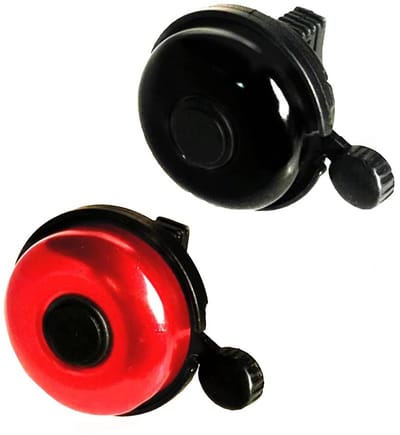 Dailygoods- Fietsbel - 2 Stuks - Aluminium/Kunststof - Geschikt voor Sturen 22 mm - Zwart/Rood - Duurzaam en Eenvoudig te Bevestigen - Fietsbelletjes