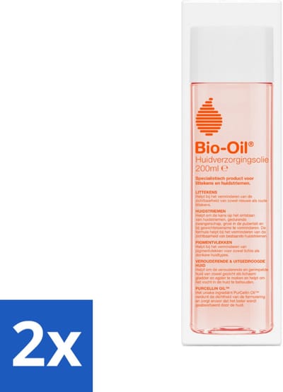 2 x Bio-Oil Huidverzorgingsolie 200 ml - Huidverzorging - Littekens - Striemen - Pigmentvlekken - Huidveroudering
