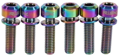 Dailygoody - Fiets Stuurpen Bouten - Titanium Legering - Lichtgewicht en Corrosiebestendig - M5 x 18mm - Set van 6 - Geschikt voor MTB Fiets