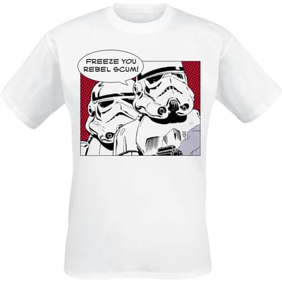 Star Wars - Disney T-shirt - STORMTROOPER REBEL SCUM - M tot XXL - voor Mannen - wit