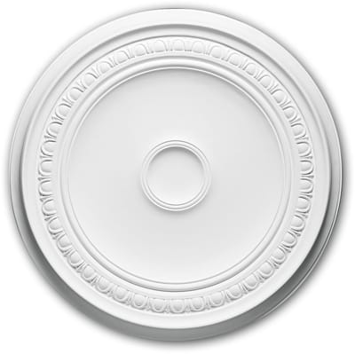 Plafond Rozet 156031 Profhome Sierelement plafond centrum tijdeloos klassieke stijl wit Ø 61,5 cm