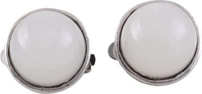 Behave - Clip oorbellen wit rond - Tijdloos klassiek design
