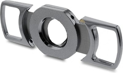 Faro Sigarenknipper - double-cut - zilver - XL D26 mm - sigaren accessoires / sigarensnijder