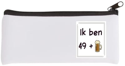Akyol - ik ben 49 + 1 Etui - 49+1 - mensen die 50 zijn geworden - 50 jaar sarah en abraham cadeau - jubileum man en vrouw - verjaardags - grappige tekst - jarig - verjaardag - 20 bij 9 cm