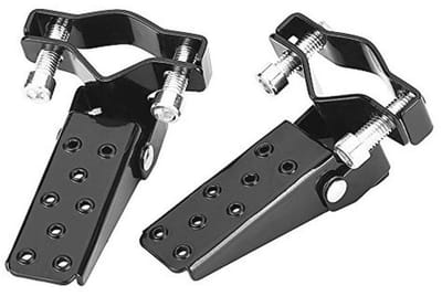 Elegant metalen voetsteunen voor moto - zwart