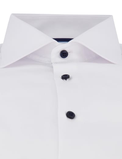 John Miller tailored fit overhemd wit katoen