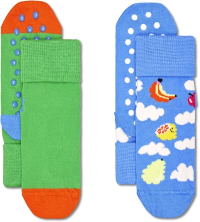 Happy Socks 2paar antislip sokken - Baby & Peuters - Maat 6-12 maanden - hart, liefde
