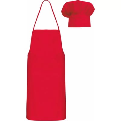 Schort/Tuniek/Werkblouse Kind One Size Kariban Red 100% Katoen