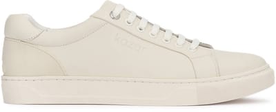 Genuine leather basic sneakers