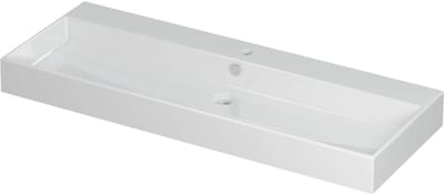 INK Unlimited Wastafel Porselein met 1 Kraangat - 1200x450x110 mm - Glans Wit
