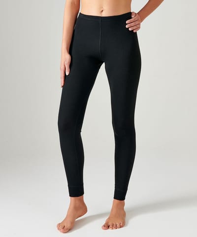 Damart - Lange fijn ribgebreide legging Thermolactyl - Dames - Zwart - 50-52