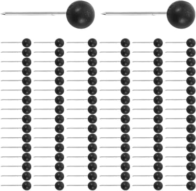 Decoratieve Punaises - Kleine Spelden - Efficiënte Organisatie - Strakke Zwarte Afwerking - 600 Stuks - Zwart