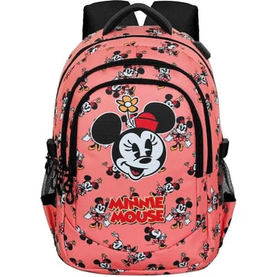 Karactermania - Disney - Minnie Mouse Aqua - Running PLUS Rugzak - Handbagage Backpack met trolley bevestiging - Rugtas - Roze