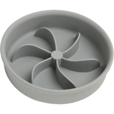 Slow Feeding Kom Verdikt Siliconen Voorkomt Verstikking Petal Vormige Kolom Afgeronde Hoeken Hond gray