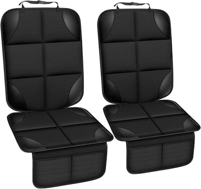 Autostoelbeschermers, antislip en waterdicht, met twee opbergzakken, ISOFIX-compatibel, geschikt voor SUV's, sedans en andere modellen (zwart)