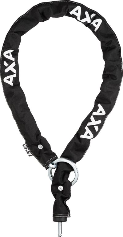 AXA DPI 110 Insteekketting – ART 2 Gecertificeerd – 110 cm – 8,5 mm Gehard Staal – Compatibel met AXA Defender, Victory & Solid Plus – 10 mm Plug-in Pin – Canvas Beschermhoes – Zwart