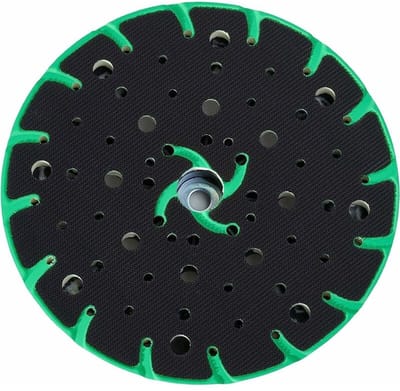 1 schuurpad en steunpad 6" groene rand met stofafzuigfunctie 49 gaten Harde schijf - 150 mm