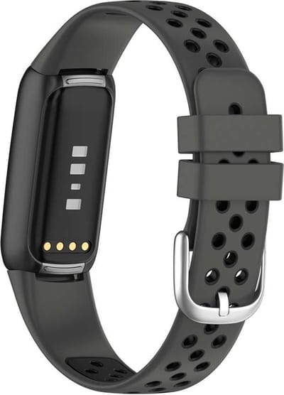 Sportbandje - Fitbit Luxe - Grijs met zwart - Siliconen 160-220mm
