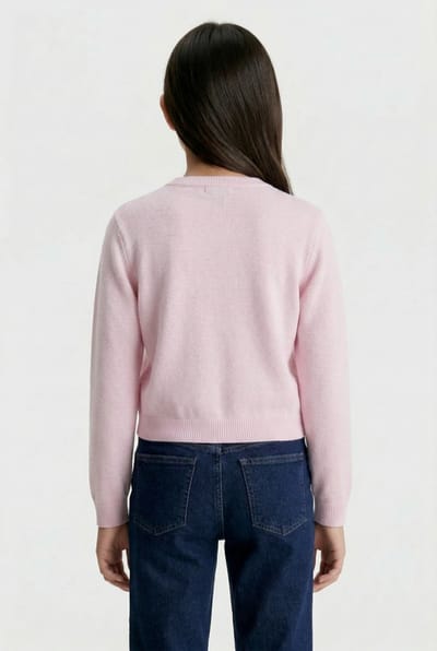 Calvin Klein Girls Monologo Sweater Pearly Pink Taglia: 8 | Maglioni Outlet | kids | Rosa