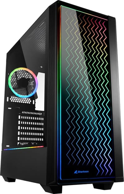 Sharkoon RGB LIT 200 - middelgrote toren - ATX - Case - Tower - Zwart