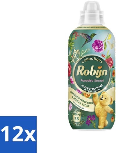 12 x Robijn – Wasverzachter – Intense Paradise Secret – 765 ml - Wasverzachter - Wasverzachter Paradise Secret - Wasverzachter 38 Wasbeurten - Wasverzachter Geur - Wasverzachter Zachtheid