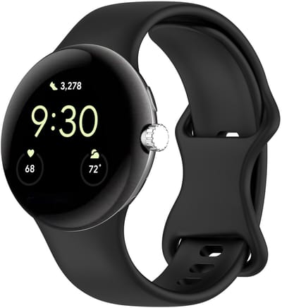 Stravo Siliconen Horlogebandje – Zacht & Sportief – Waterbestendig Bandje – Geschikt voor Google Pixel Watch 4 / Pixel Watch 3 / Pixel Watch 2 / Pixel Watch 1 – 41mm – Zwart