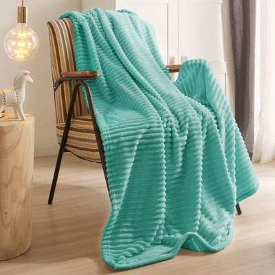 Superzachte flanellen deken voor bank en bed, ademend en warm, 127 x 152 cm