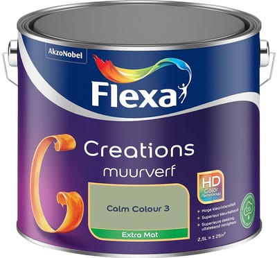 Flexa - Creations Muurverf Extra Mat - Calm Colour 3 - Mengverf - 2,5 L