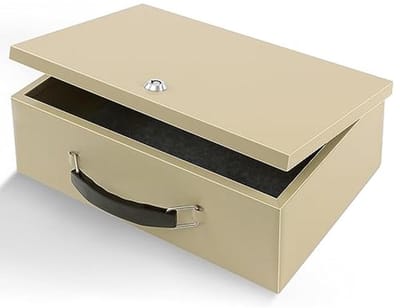 Draagbare brandveilige doos met sleutelslot - Grote capaciteit voor documenten en waardevolle spullen