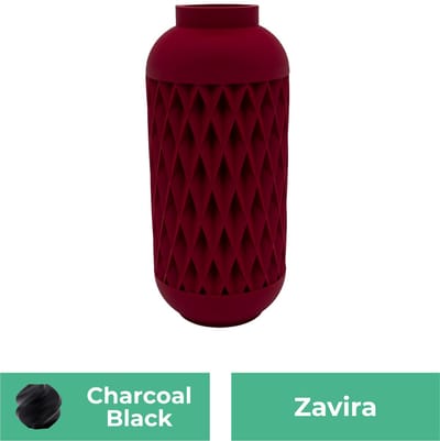 Zavira moderne vaas – Decoratieve vaas - Zwart - 3d geprinte vaas – geschikt voor droogbloemen - 20CM