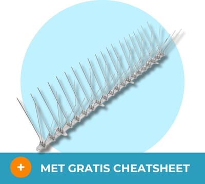 Unpest RVS duivenpinnen 3-pins (1 meter) - Sterke Anti-vogelpinnen - Met gratis cheatsheet