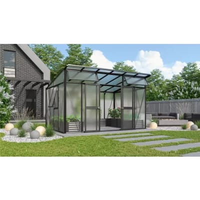 Vitavia Tuinkas Kit Aphrodite - Polycarbonaat - 10mm - 295x392,8x22,5cm - Zwart