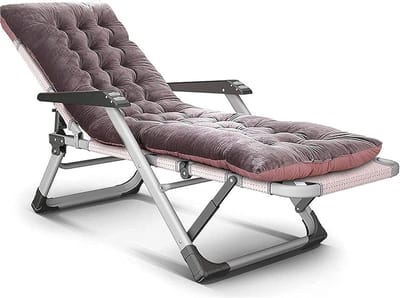 Loungestoel Opvouwbaar - Relax Fauteuil - Buiten Ontspannen - Verstelbare Rugleuning - Tot 400 pond - Kleur C