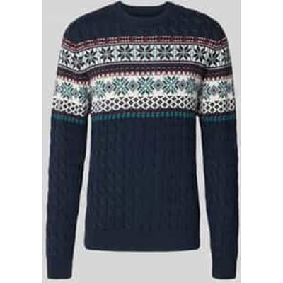 Gebreide pullover met ribboorden