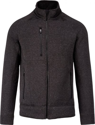 Kariban Heather herenvest met rits K9106 - Dark Grey Melange - 3XL