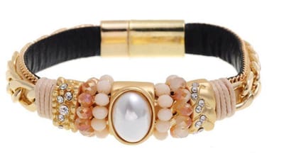 Behave - armband met parel en kraaltjes - elegant bij feestelijke looks