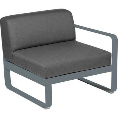 Fermob BELLEVIE Fauteuil Module rechts - 26 stormgrijs mat - A3 grafietgrijs