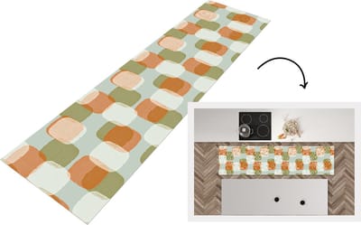 Keukenloper - Loper keuken - Retro - Patroon - Pastel - 200x50 cm - Keukenloper vinyl