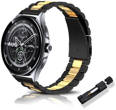 Dailygoody - Vervangende armband - Roestvrijstalen horlogebandje - 22 mm - Compatibel met smartwatch - Ideaal voor Xiaomi en Garmin
