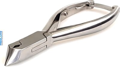 MEDLUXY® - Nageltang - Koptang - bek Halfrond 'Half Moon' - 14 cm - Satin - Slim - [MP0029] (Kopknipper, Dwarssnittang, Nagelknipper)