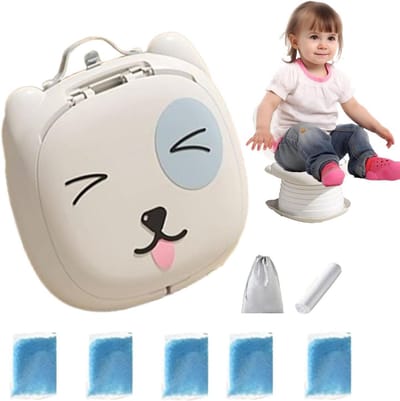 Reispotje peuter - Opvouwbaar toilet - Zindelijkheid training - Compact en draagbaar - 24 x 17 cm - Grijs