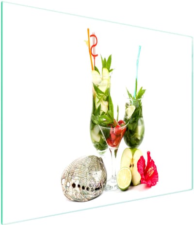 TMK ArtDeko Serie - Glazen Snijplank - 52x30 cm - Fruitmotief - Gehard Glas
