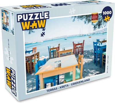 Puzzel Terras - Kreta - Griekenland - Legpuzzel - Puzzel 1000 stukjes volwassenen