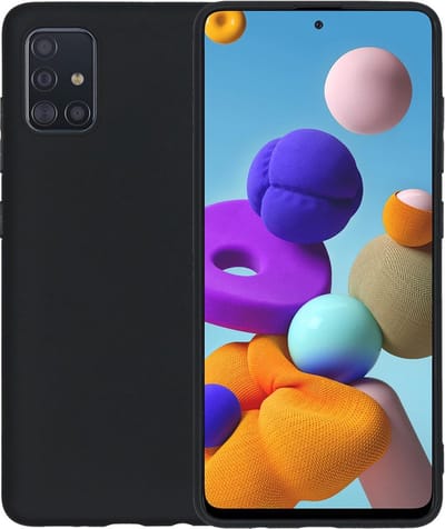 Hoesje - Geschikt voor Samsung Galaxy A51 - Sterk & Shockproof - Hoes Cover - Siliconen Case - Telefoonhoesjes - Zwart