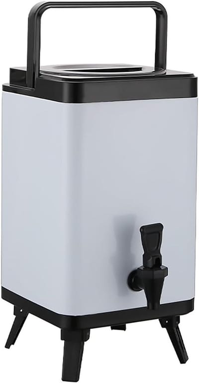 Heetwaterdispenser Met Kraan - Catering Urn Geïsoleerd - Dranken Warm Houden - Voedingskwaliteit Roestvrij Staal - 10 Liter - Zilver