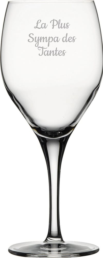 Witte wijnglas gegraveerd - 34cl - La Plus Sympa des Tantes
