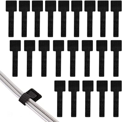 Robuuste Zelfklevende Kabelhouders - 50 Stuks Herbruikbare Kabelstraps voor TV, PC en Organisatie - 9 cm Kabeloplossingen voor Thuis en Kantoor