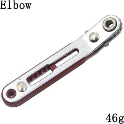 Multifunctionele Bidirectionele Vooruit en Achteruit Ratel Elleboog Platte Kop Sleutel Kruiskopschroevendraaier Sleufgereedschap 6.35mm&46g white